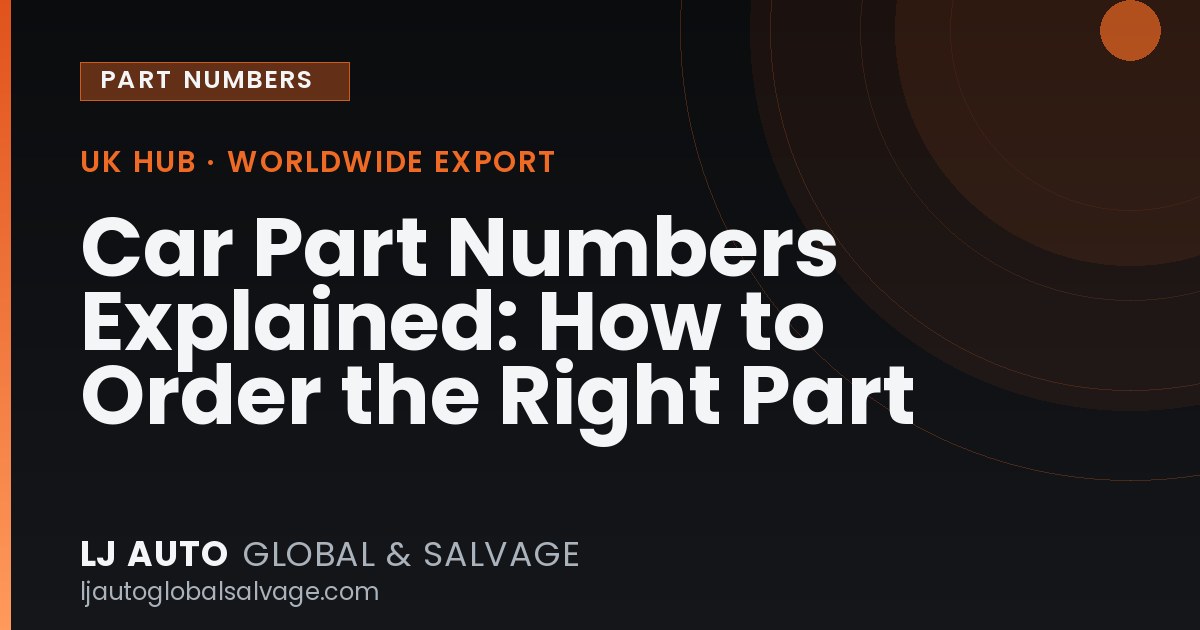 Car Part Numbers Explained: How to Order the Right Part